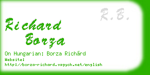 richard borza business card